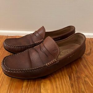 Tod's Rich Brown Leather Slip-On Loafers
